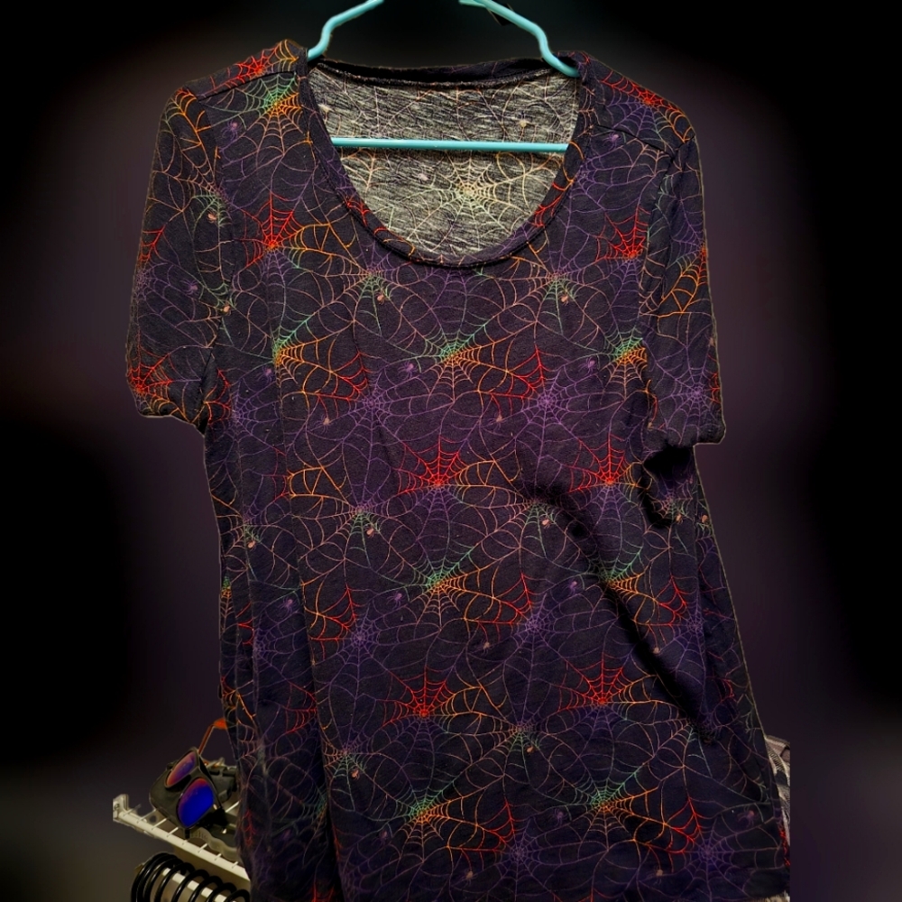 Halloween Spider Cobweb Shirt